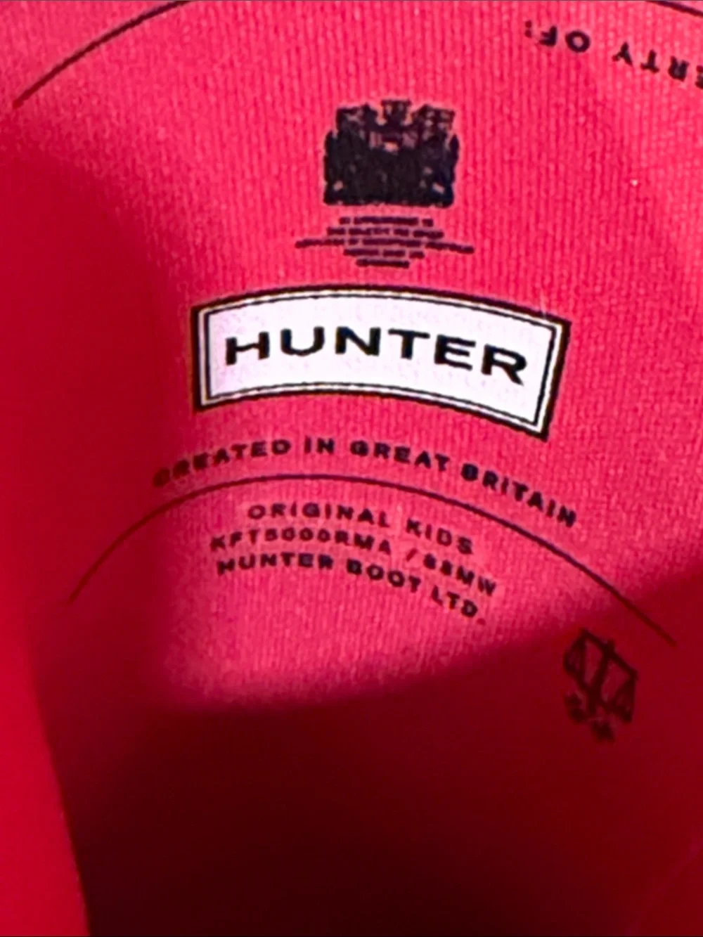 Hunter Kids' Pink Waterproof Rain Boots